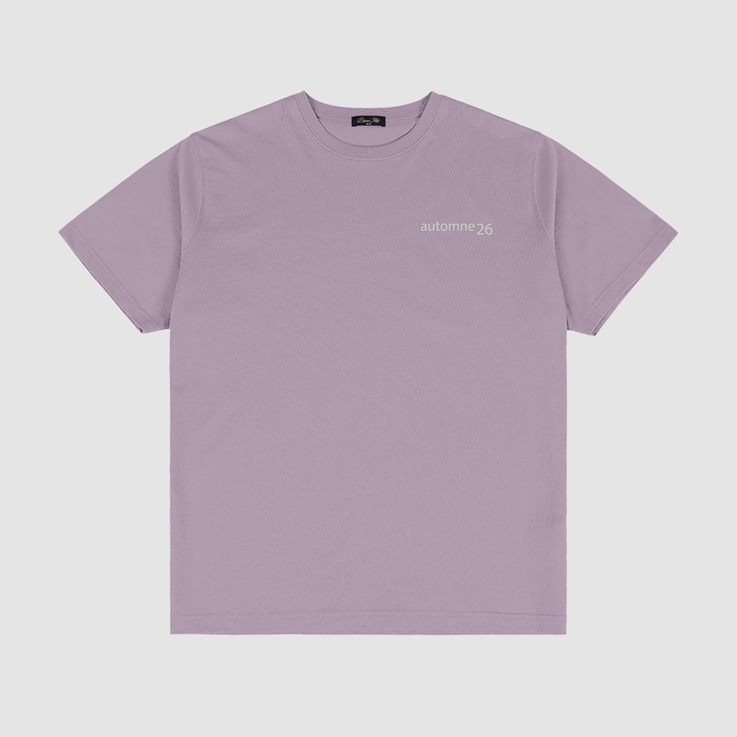 Grid Tee Plum Gray