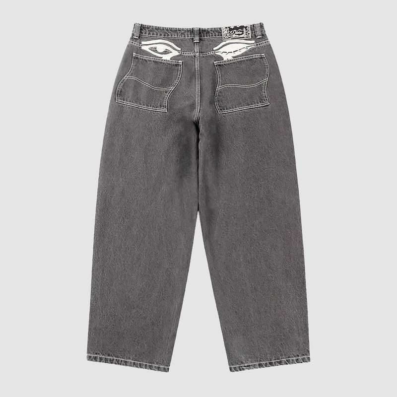 Baggy Wink Denim Pants Faded Black