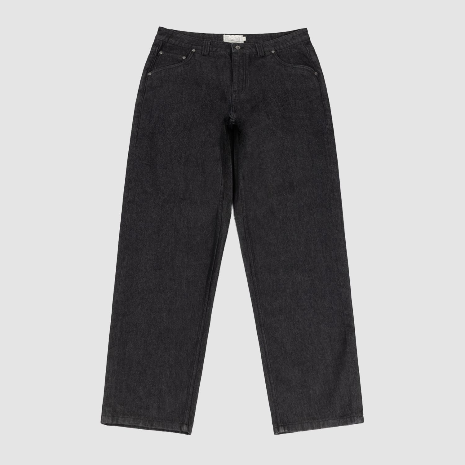 Relaxed Denim Pants Black Washed
