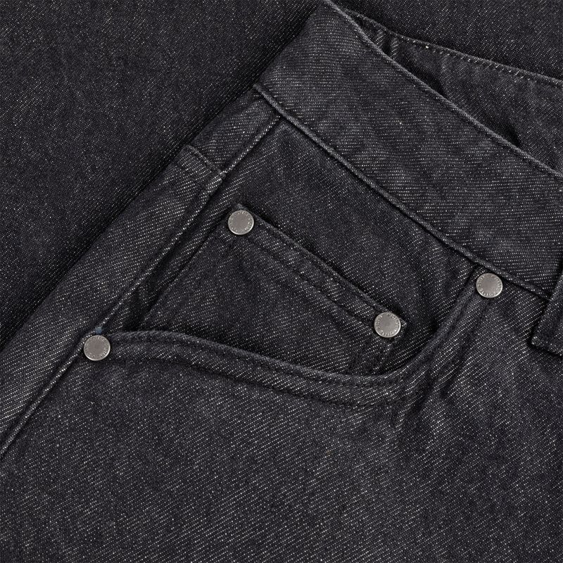 Relaxed Denim Pants Black Washed