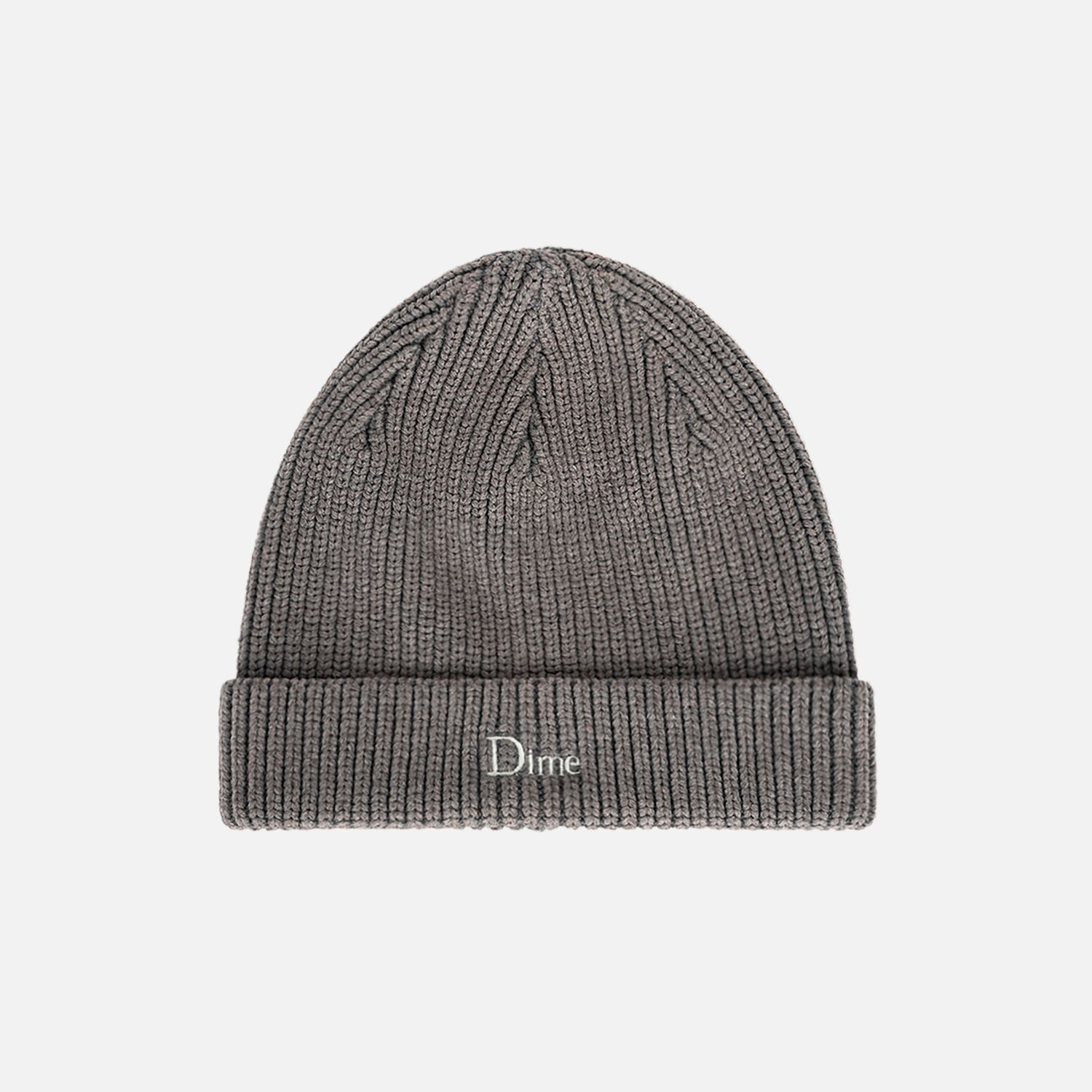 Rib Fold Beanie Dark Gray