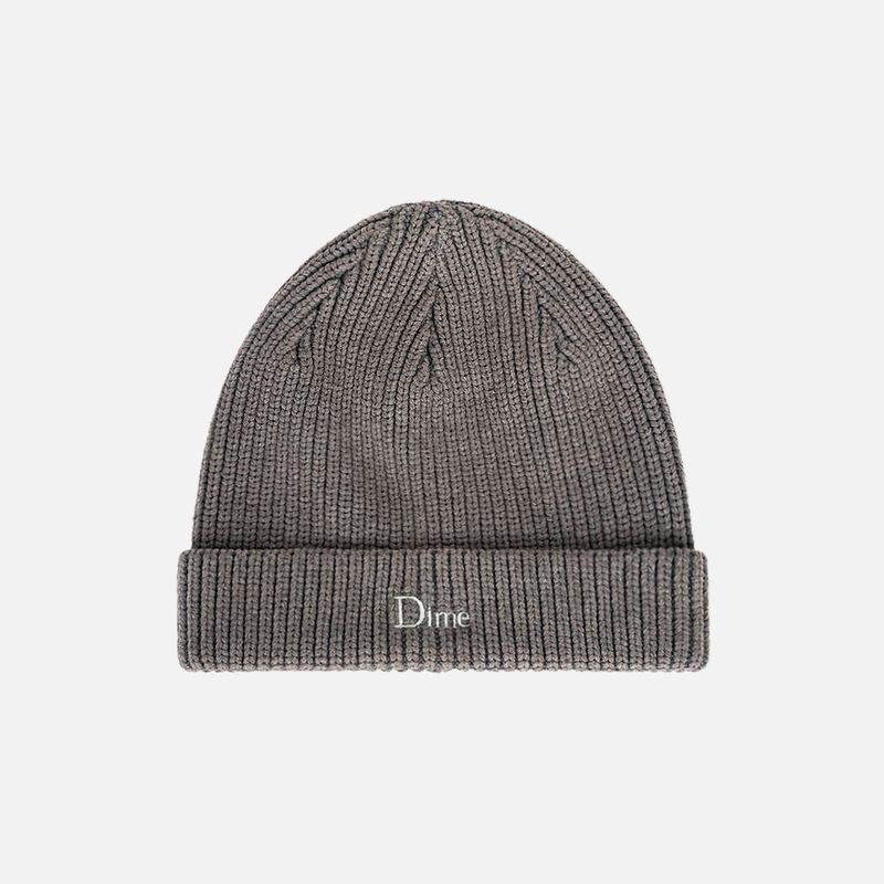 Rib Fold Beanie Dark Gray