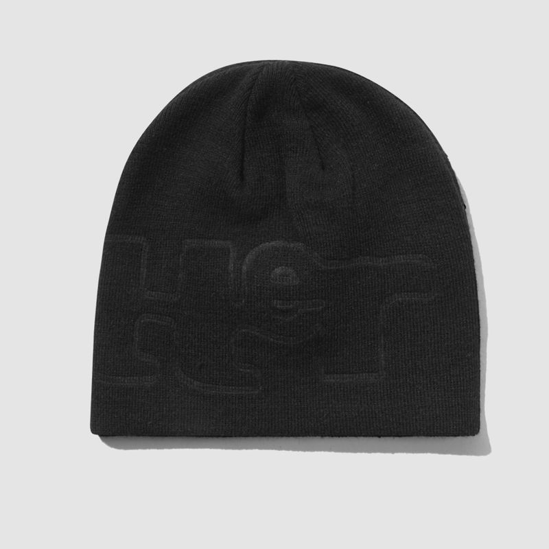 Warped Skully Beanie Black