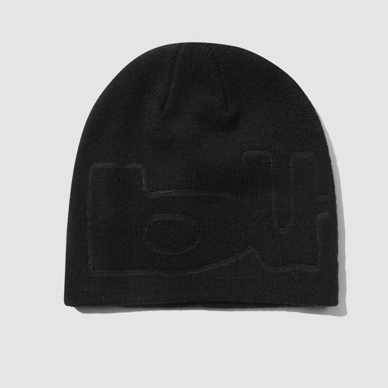Warped Skully Beanie Black