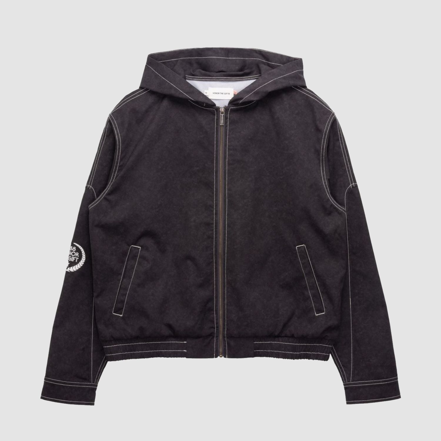 Twill Hooded Jacket Black
