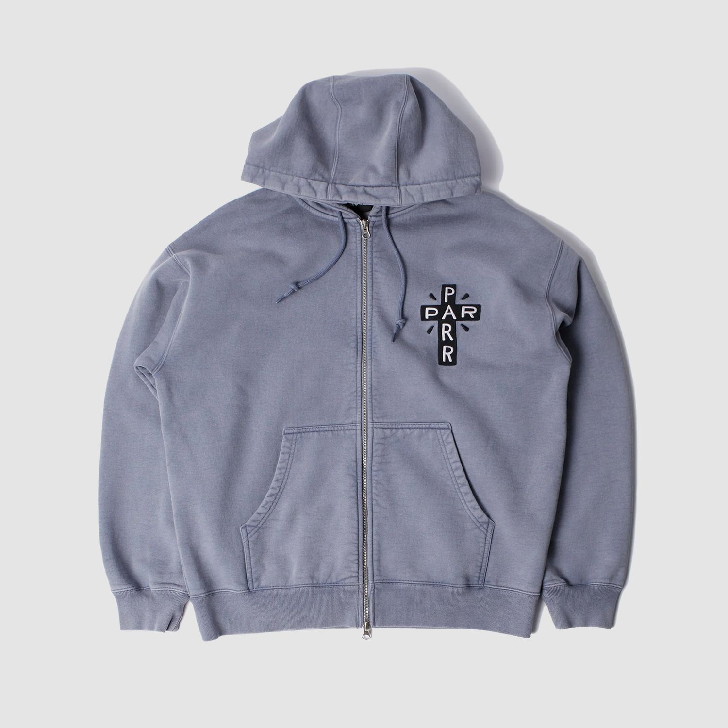 A Cross To Bear Full Zip Hoodie Blue