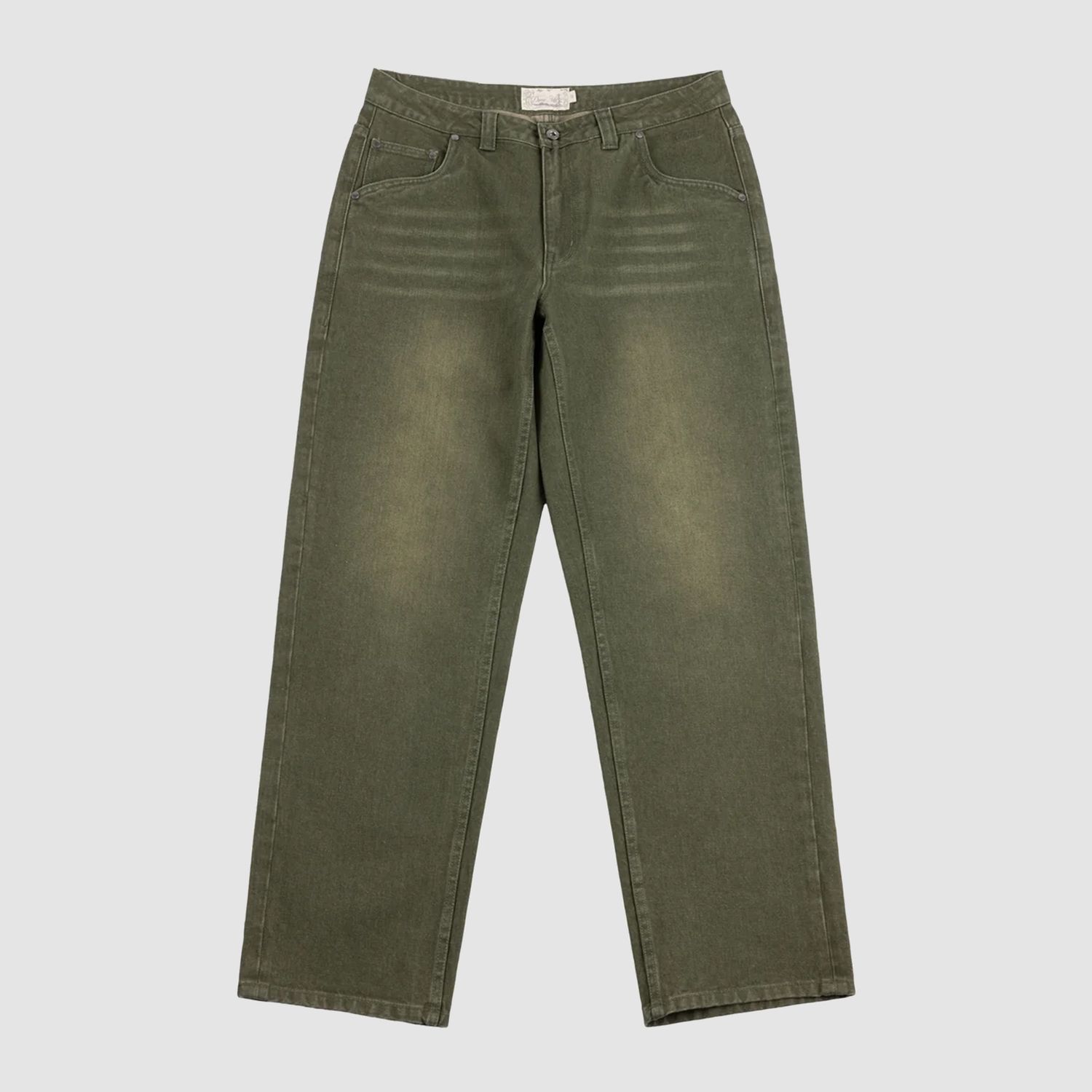 Relaxed Denim Pants Sandblasted Forest