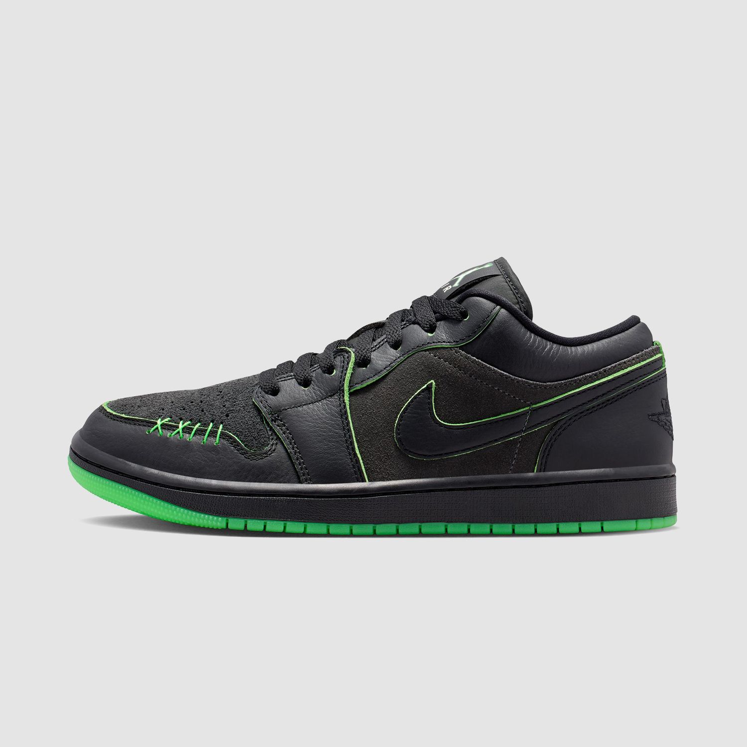 AJ1 Low SE Black/Scream Green