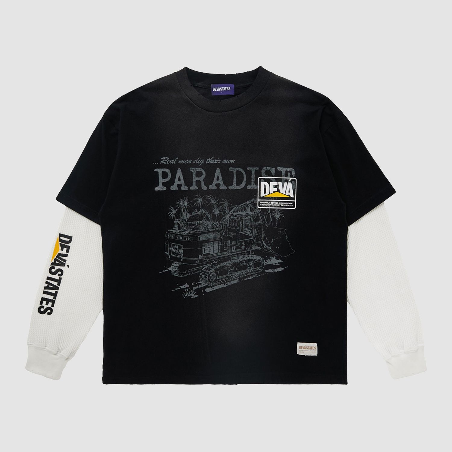 Colony Layered Long-Sleeve Washed Black