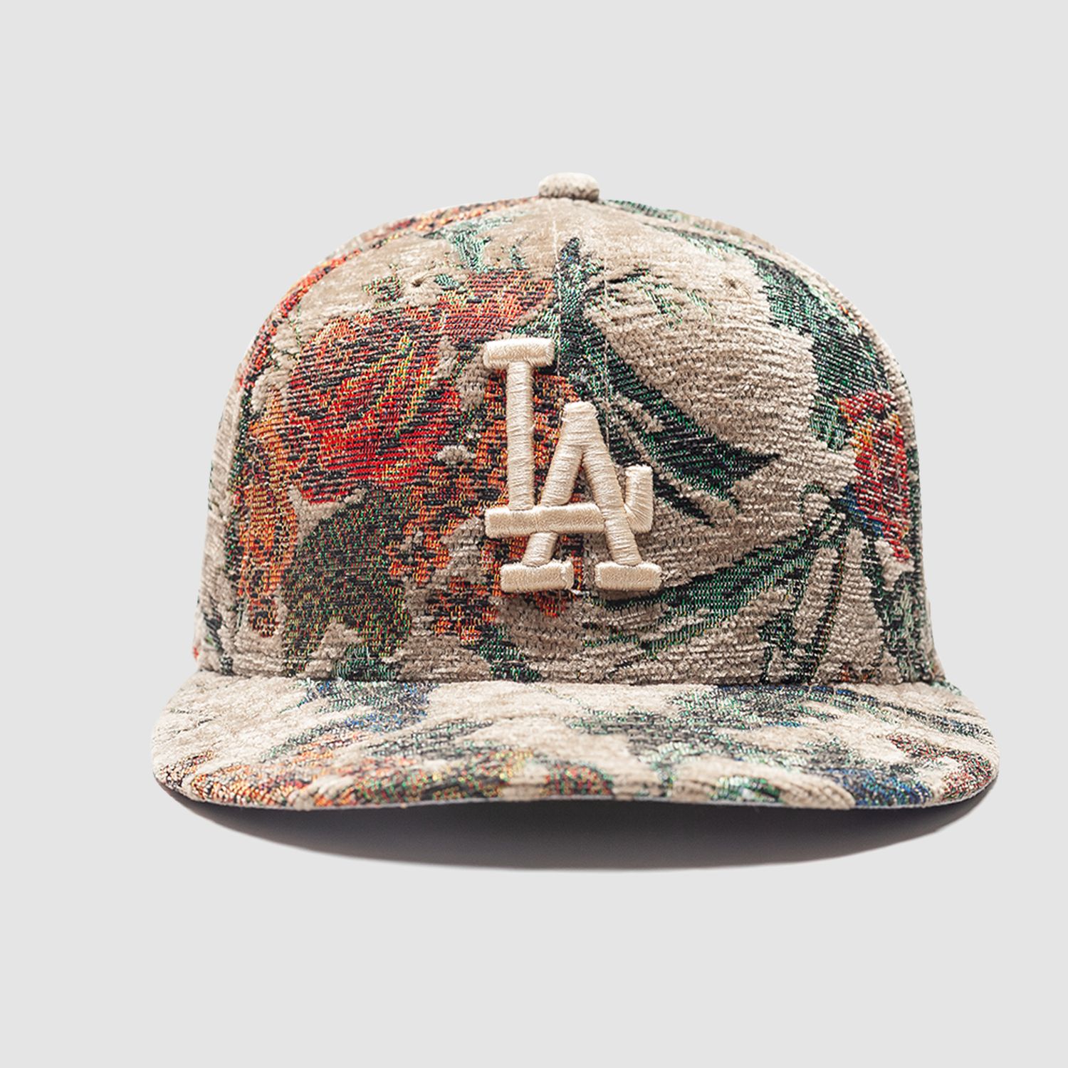 LA Dodgers Fitted Hat Floral/Brown