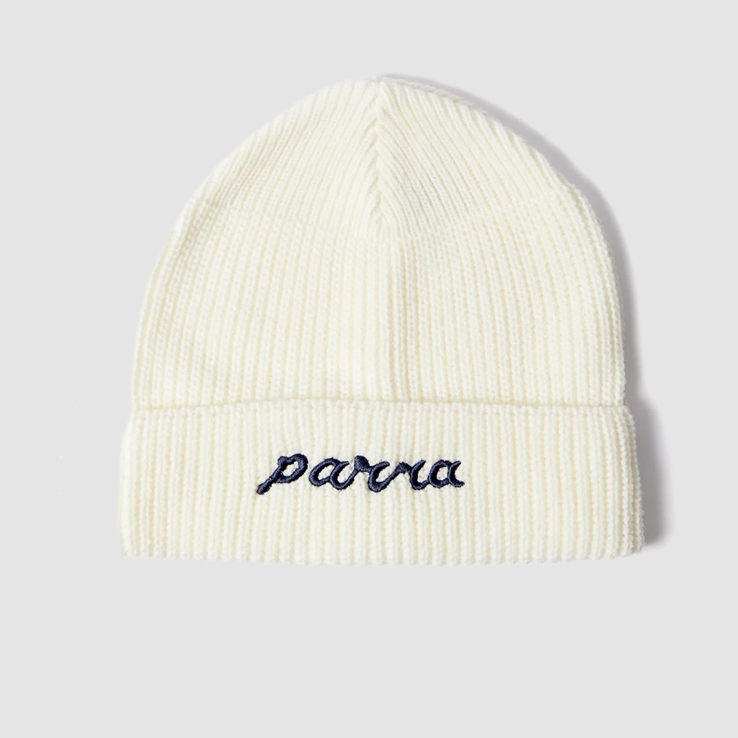 Lowercase Script Logo Beanie White