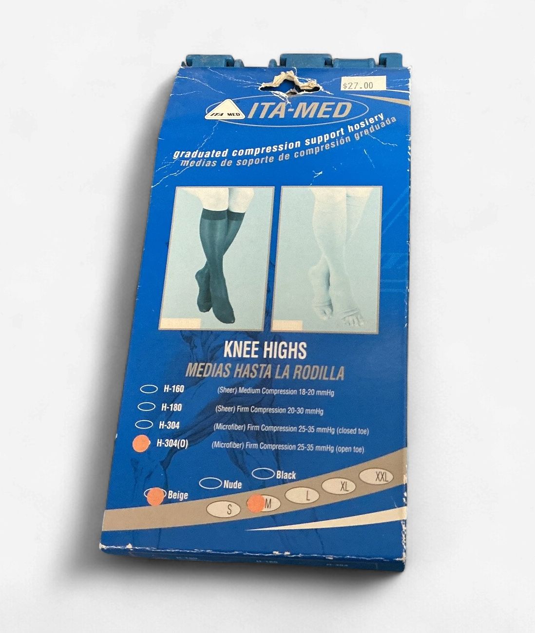 Knee High Beige Medium