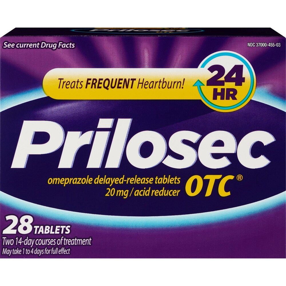 Prilosec OTC Omeprazole 20mg Delayed-Release Acid Reducer for Frequent Heartburn Tablets