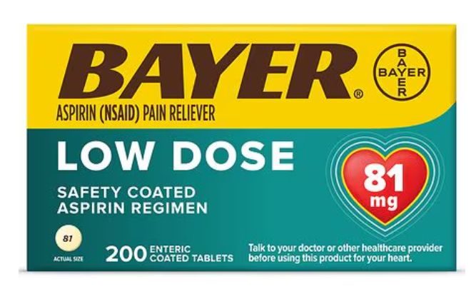 Aspirin Low Dose Pain Reliever, Count: 32ct