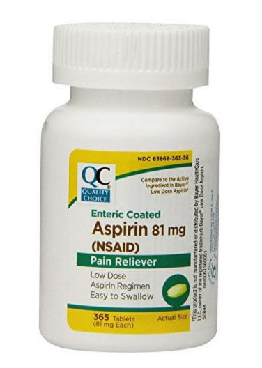 Aspirin Pain Reliever Low Dose