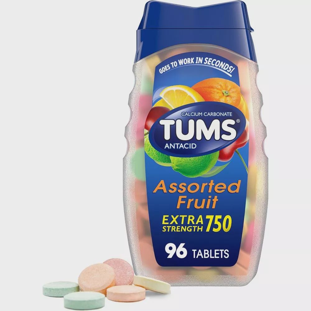 Tums -antacid, Count: 96 assorted fruits