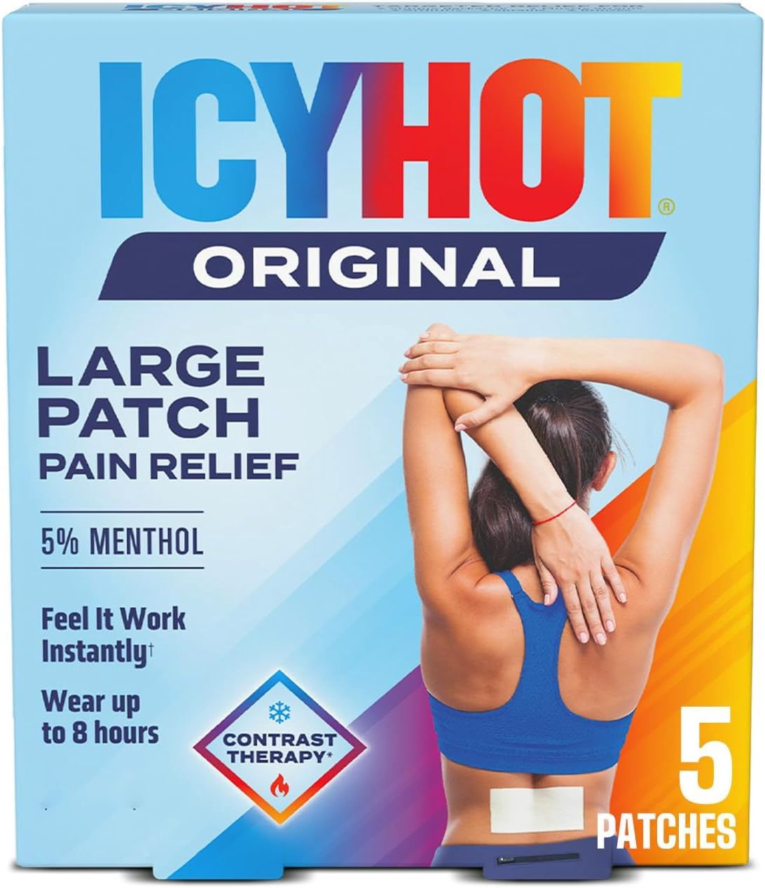 IcyHot Pain Relief Patch, Size: Large