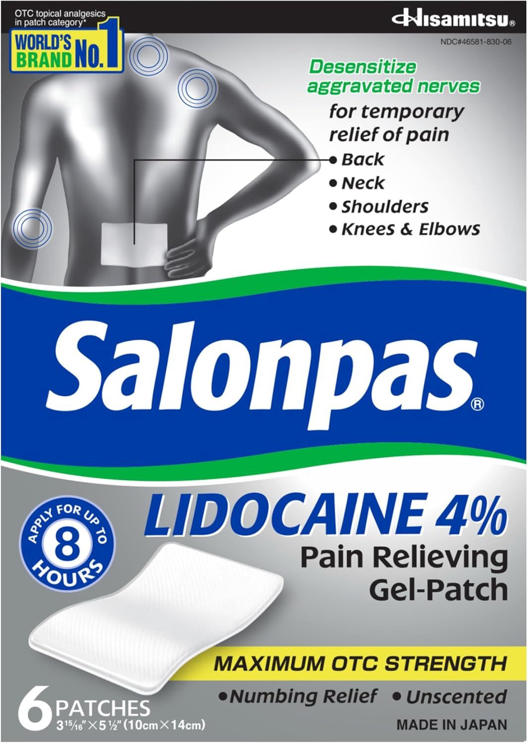Lidocaine 4% Pain Relieving Patch