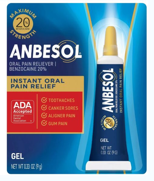 Anbensol Oral Pain Reliever, Size: Gel 0.33oz