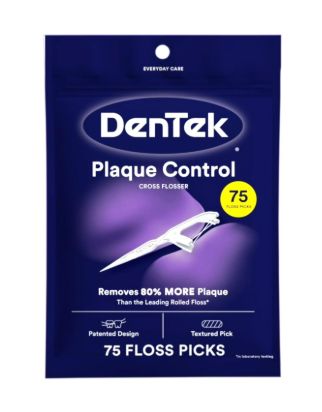DenTek Flossers - 牙线棒, Size: Plaque Control 75pc