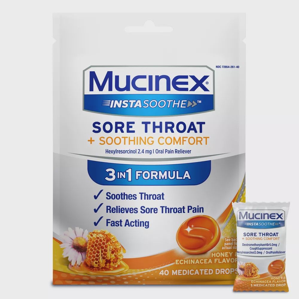 Mucinex Sore Throat + Soothing Comfort Honey&amp;Echinacea