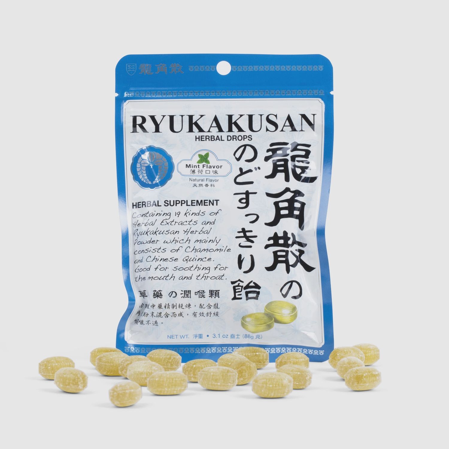 Ryukakusan Thoart Lozenges, Flavor: Mint