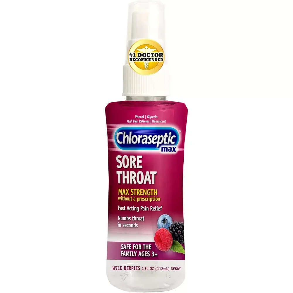 Chloraseptic Sore Throat - 止痛喷雾, Flavor: Wild Berry