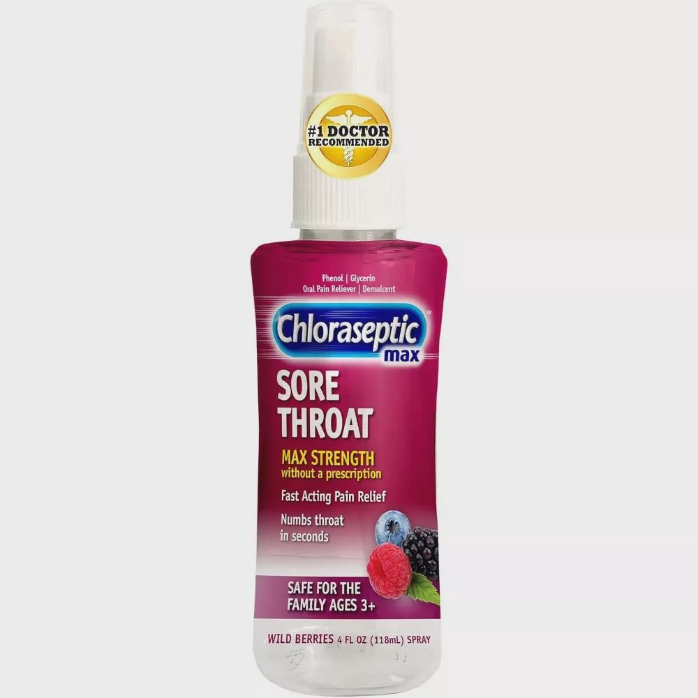 Chloraseptic Sore Throat - 止痛喷雾, Flavor: Wild Berry