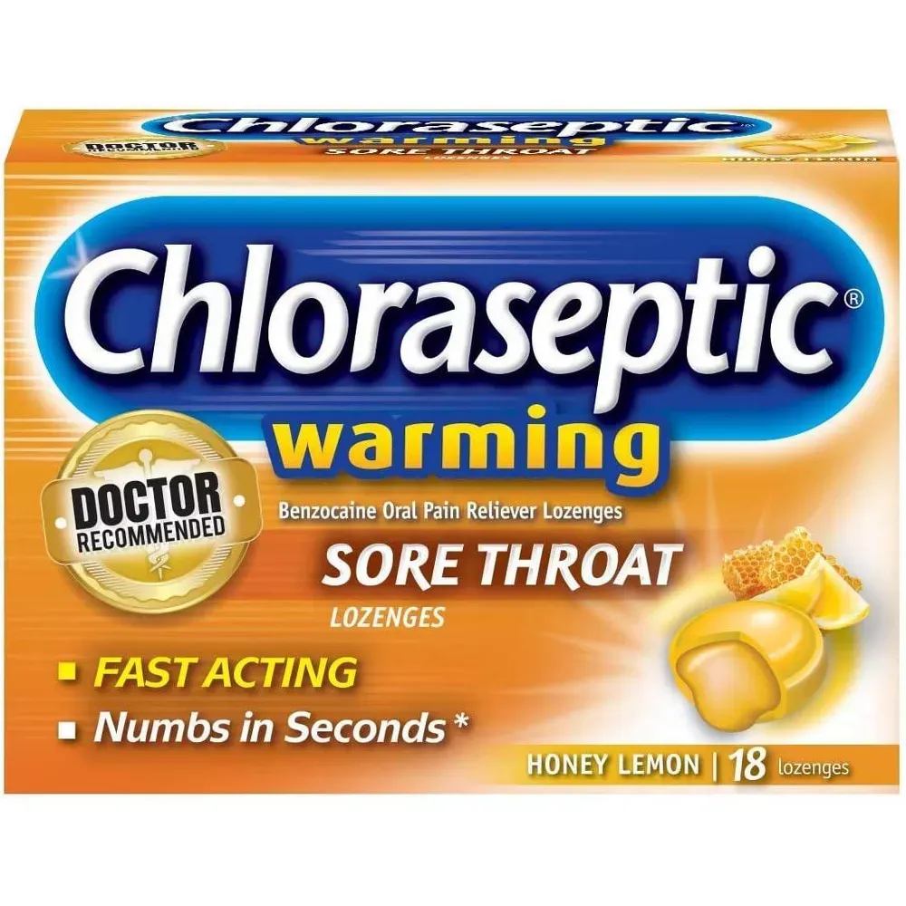 Chloraseptic Sore Throat Fast Acting, Flavor: Honey Lemon