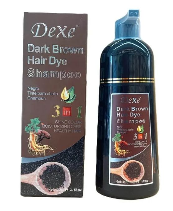 Dexe Hair Dye Shampoo, Color: Dark Brown