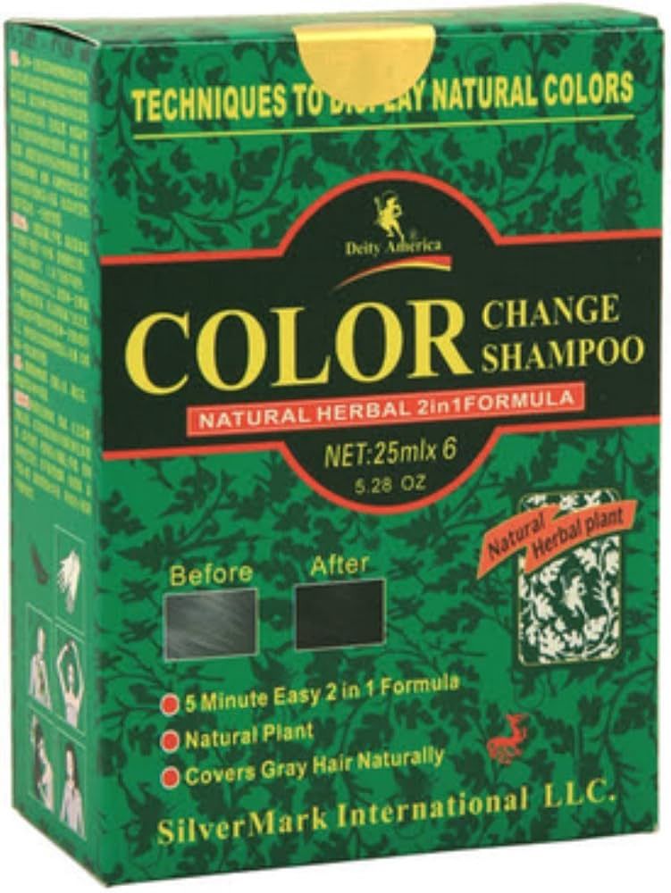 Color Change Shampoo, Color: Black, Size: 25mlx6