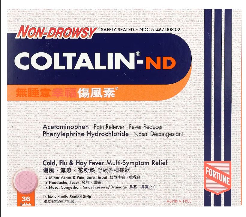 Coltalin ND - 無睡意幸福傷風素
