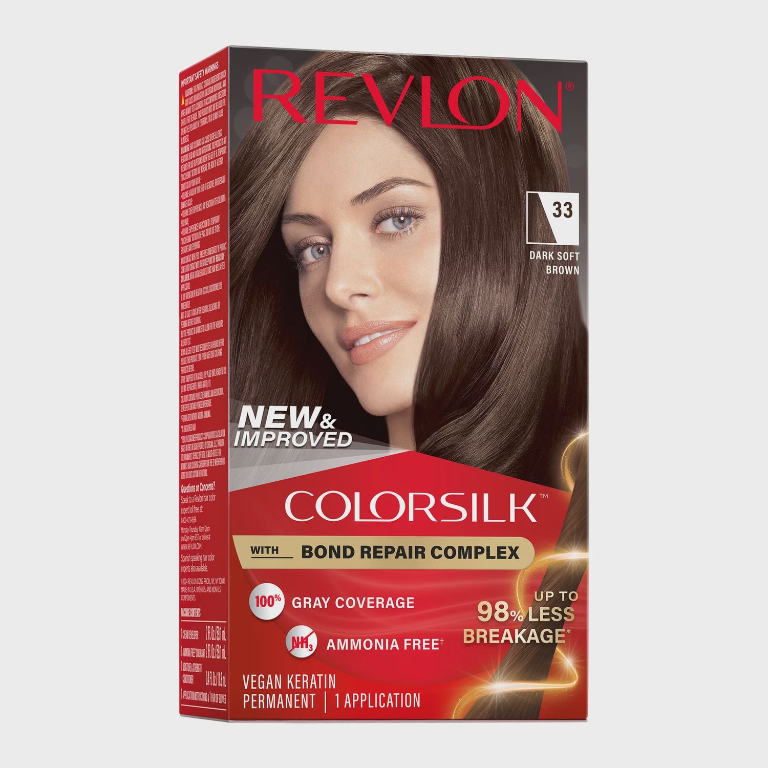 Revlon ColorSilk Beautiful Color, Color: #33 Dark Soft Brown