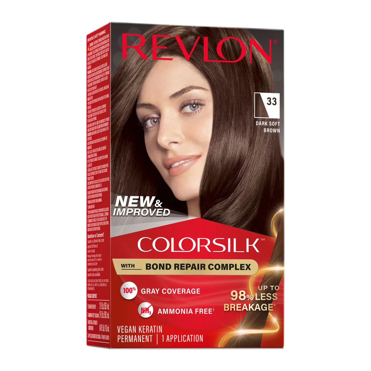 Revlon ColorSilk Beautiful Color, Color: #33 Dark Soft Brown