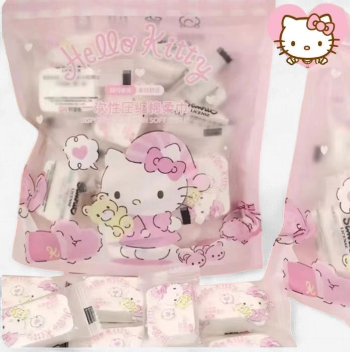 Hello Kitty - disposable cotton wipe