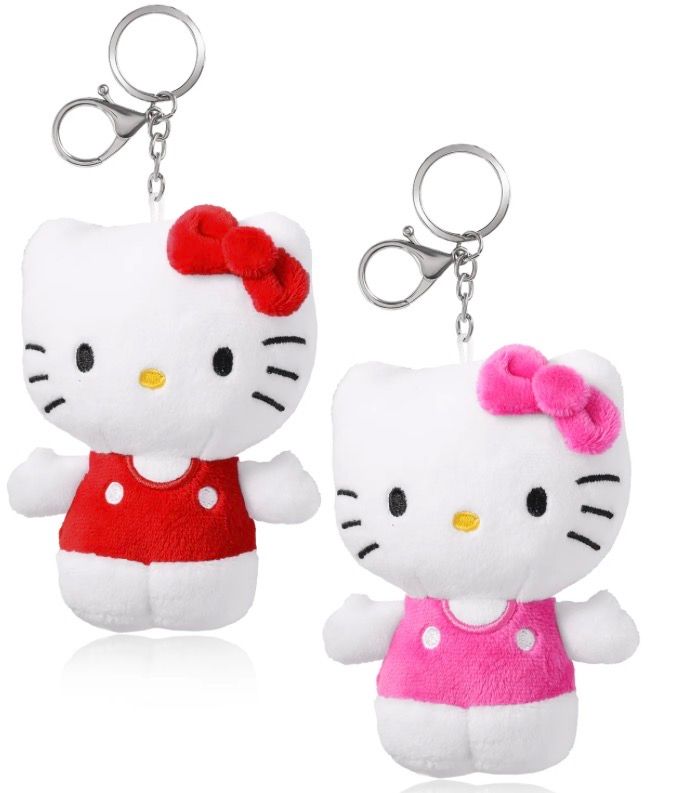 Hello Kitty Plushie Keychain - 凯蒂猫毛绒公仔挂件