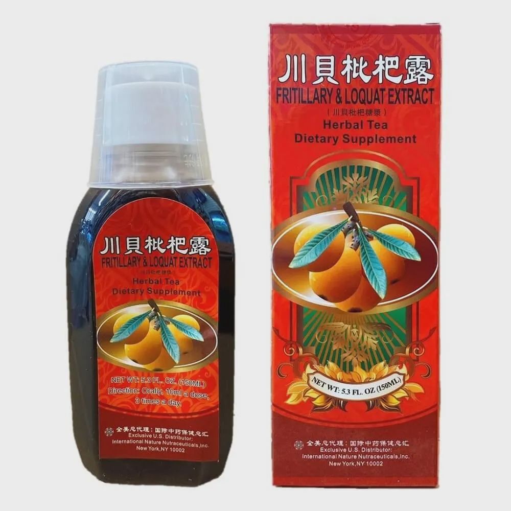 Fritillary &amp; Loquat Extract Herbal Tea Dietary Supplement - 川貝枇杷露