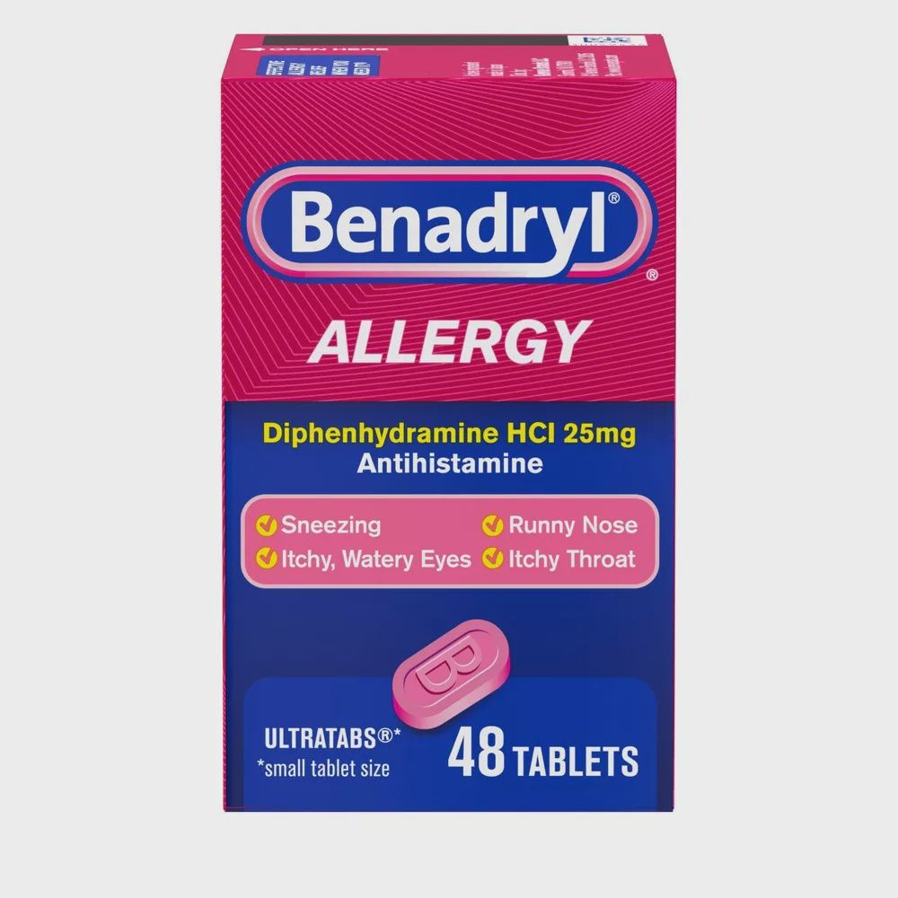 Benadryl Diphenhydramine hcl 25mg