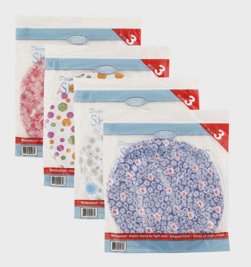 3pc Shower Cap