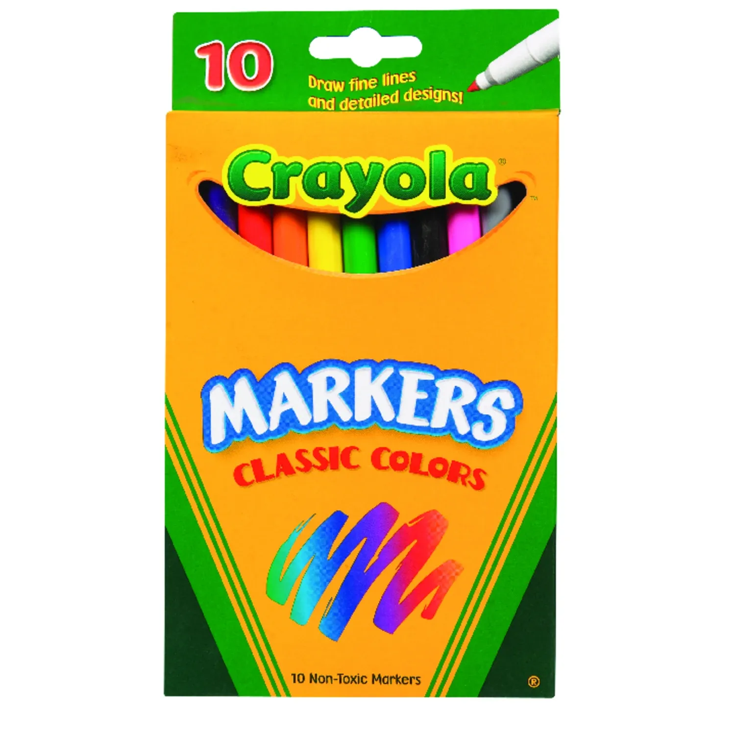 Crayola Markers, Size: 10pc Fine Tip