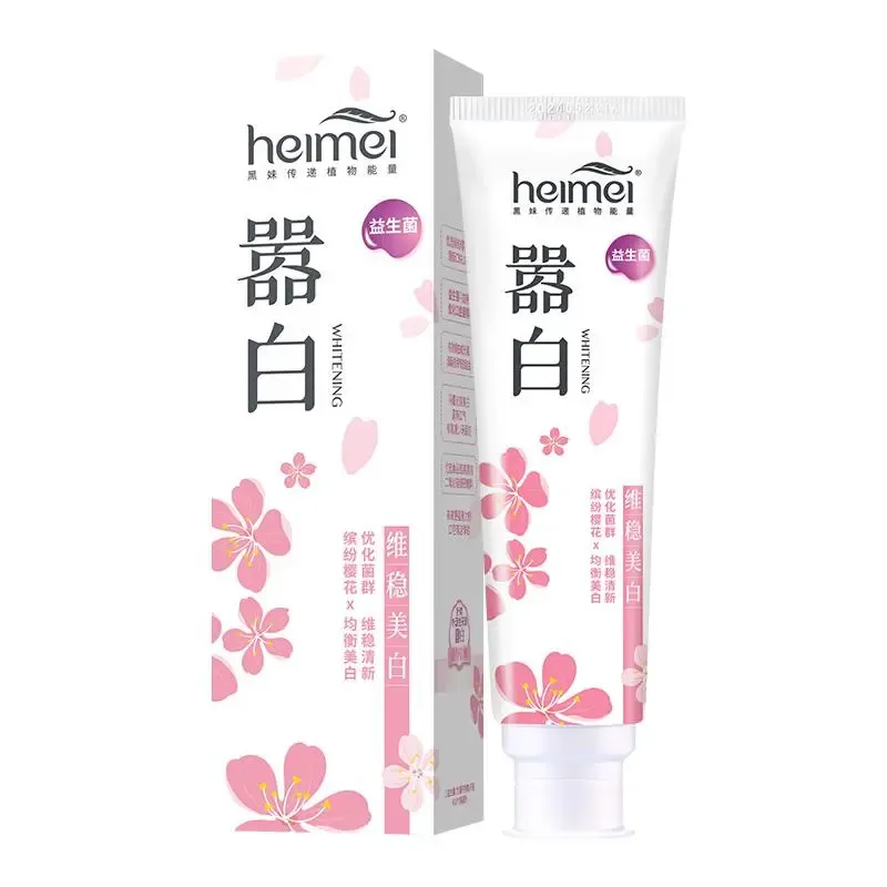 Heimei Brilliant Whitening Toothpaste - 黑妹光感亮白牙膏, Scent: 落樱缤纷香型