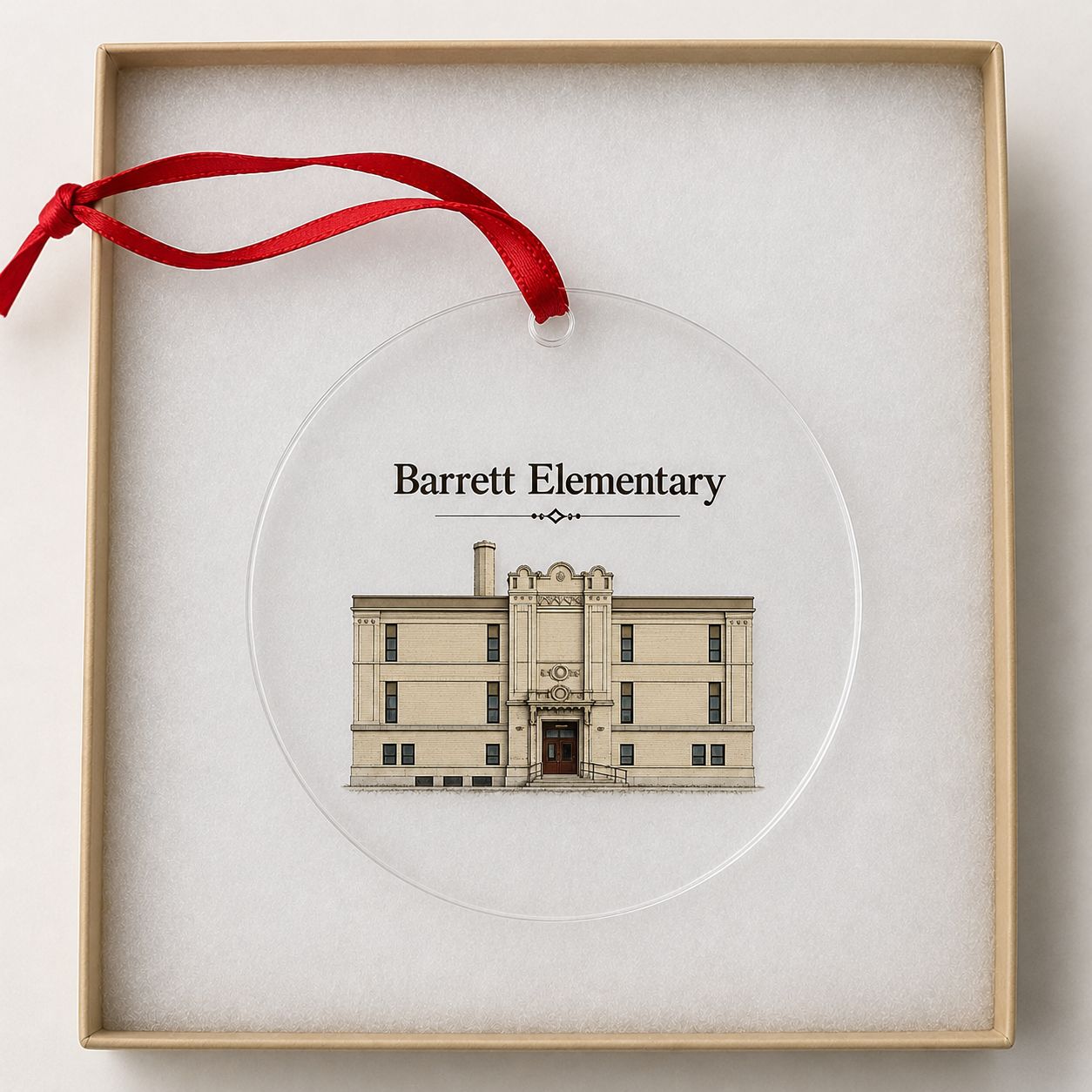 Barrett Elementary Ornament  - 4" Round Acrylic