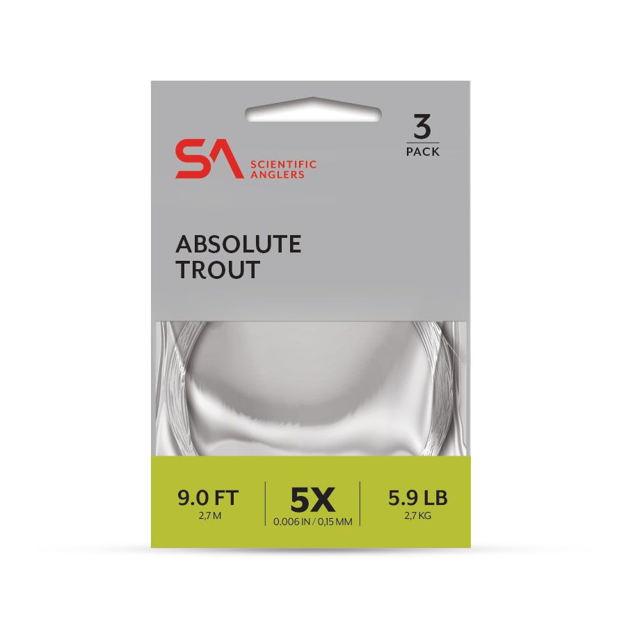 Scientific Angler Absolute Trout Freshwater Tapered Leader Single Pack