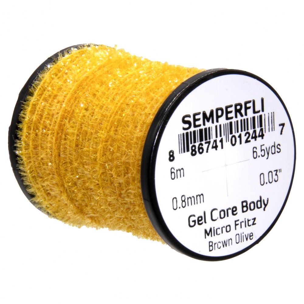 Semperfli Gel Core Micro Fritz, Color: Brown Olive