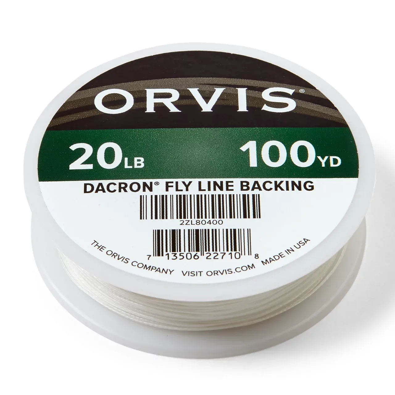 Orvis Dacron Backing, Strenght: 20#/100Yd, Color: White