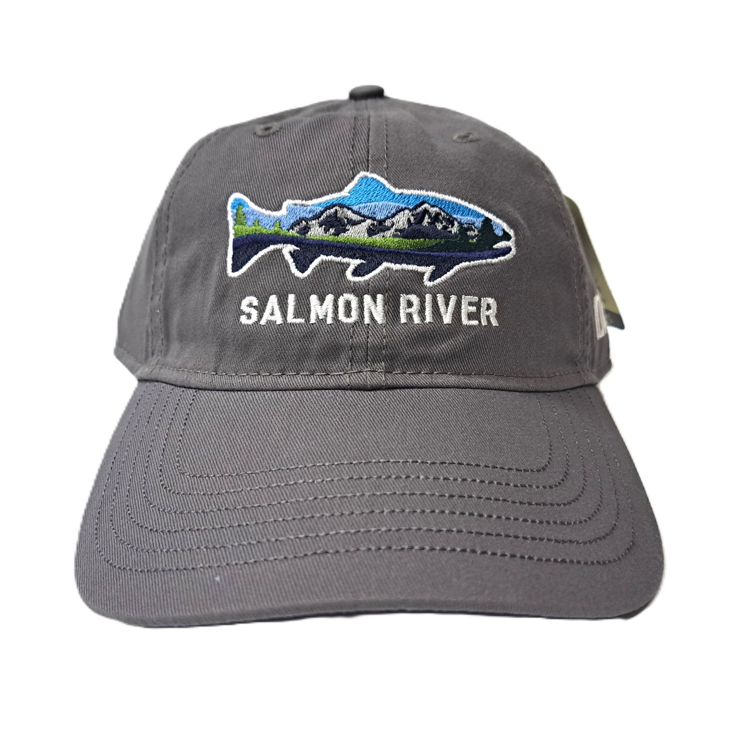 Ouray Salmon River Logo Twill Cap-Trout Dk. Grey