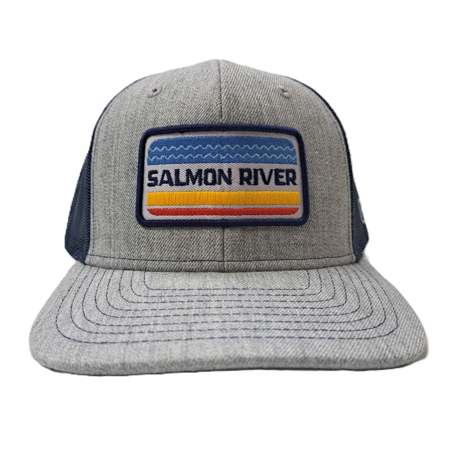 Ouray Salmon River Logo Zone Trucker Cap Heater Grey/Navy