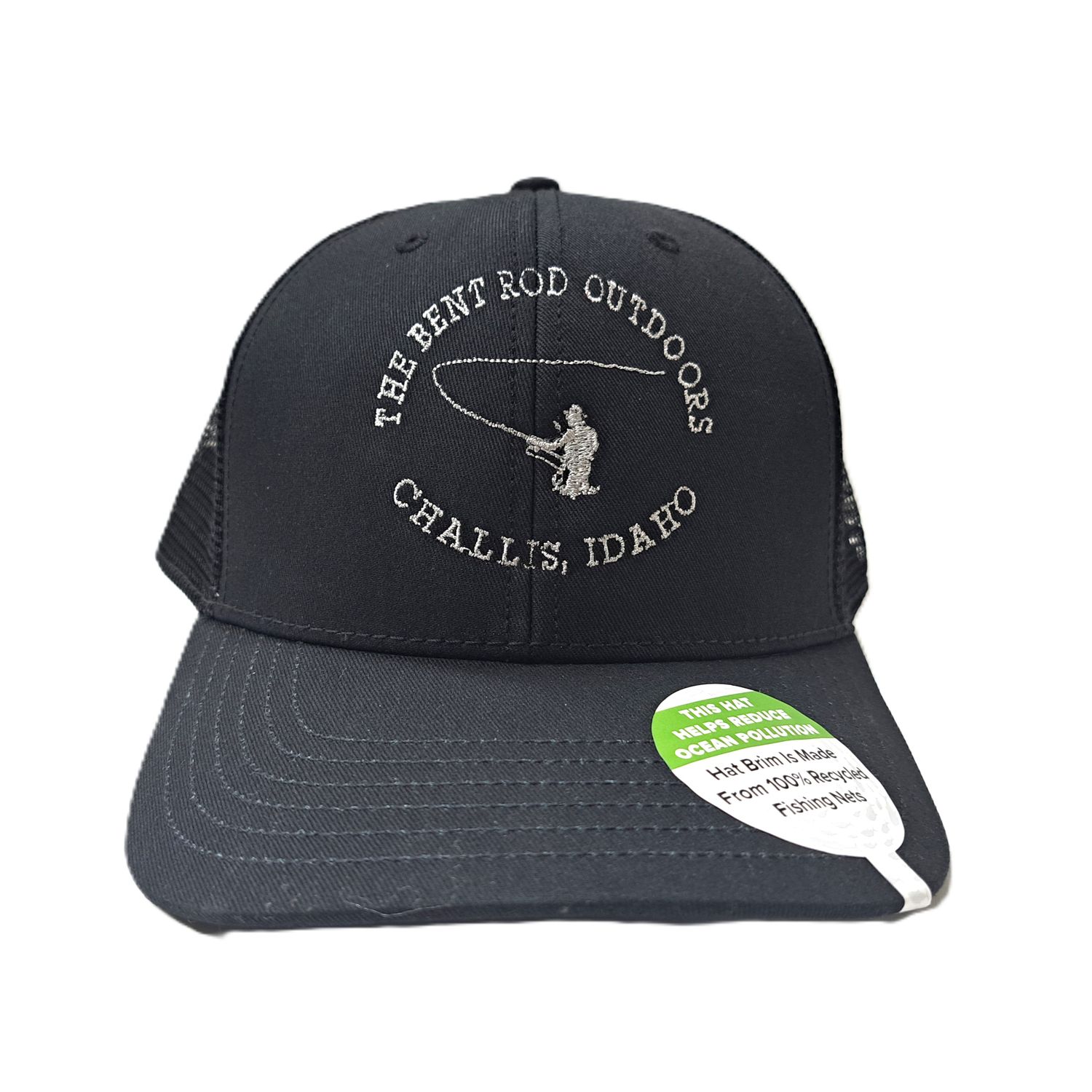 The Bent Rod Outdoors Logo Orvis Trucker Hat Caster Black