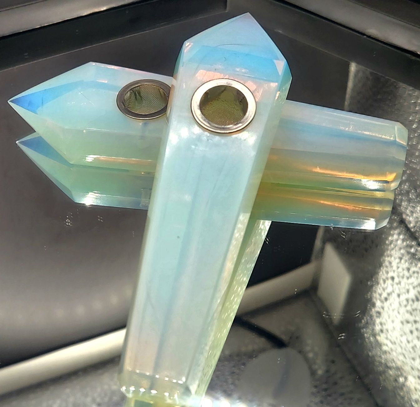 Opalite Crystal Pipe