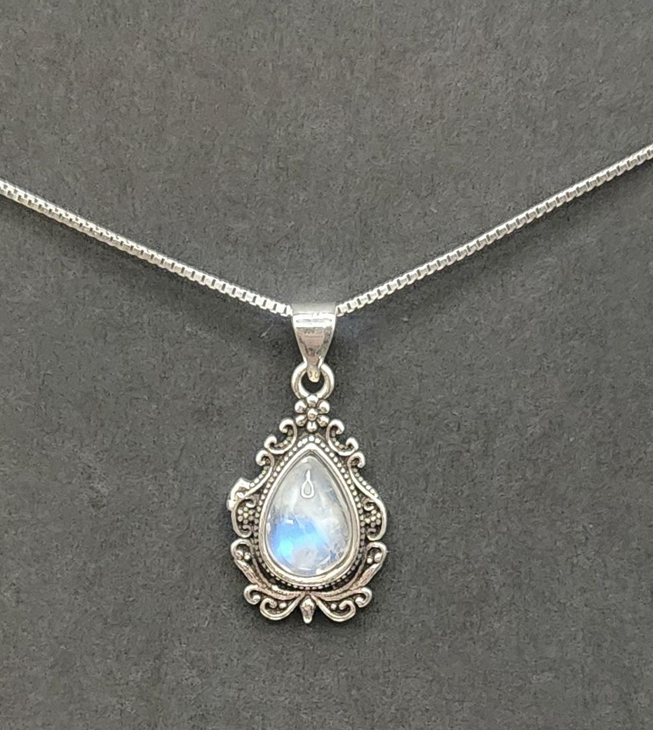 Blue Sri Lanka Moonstone Necklace